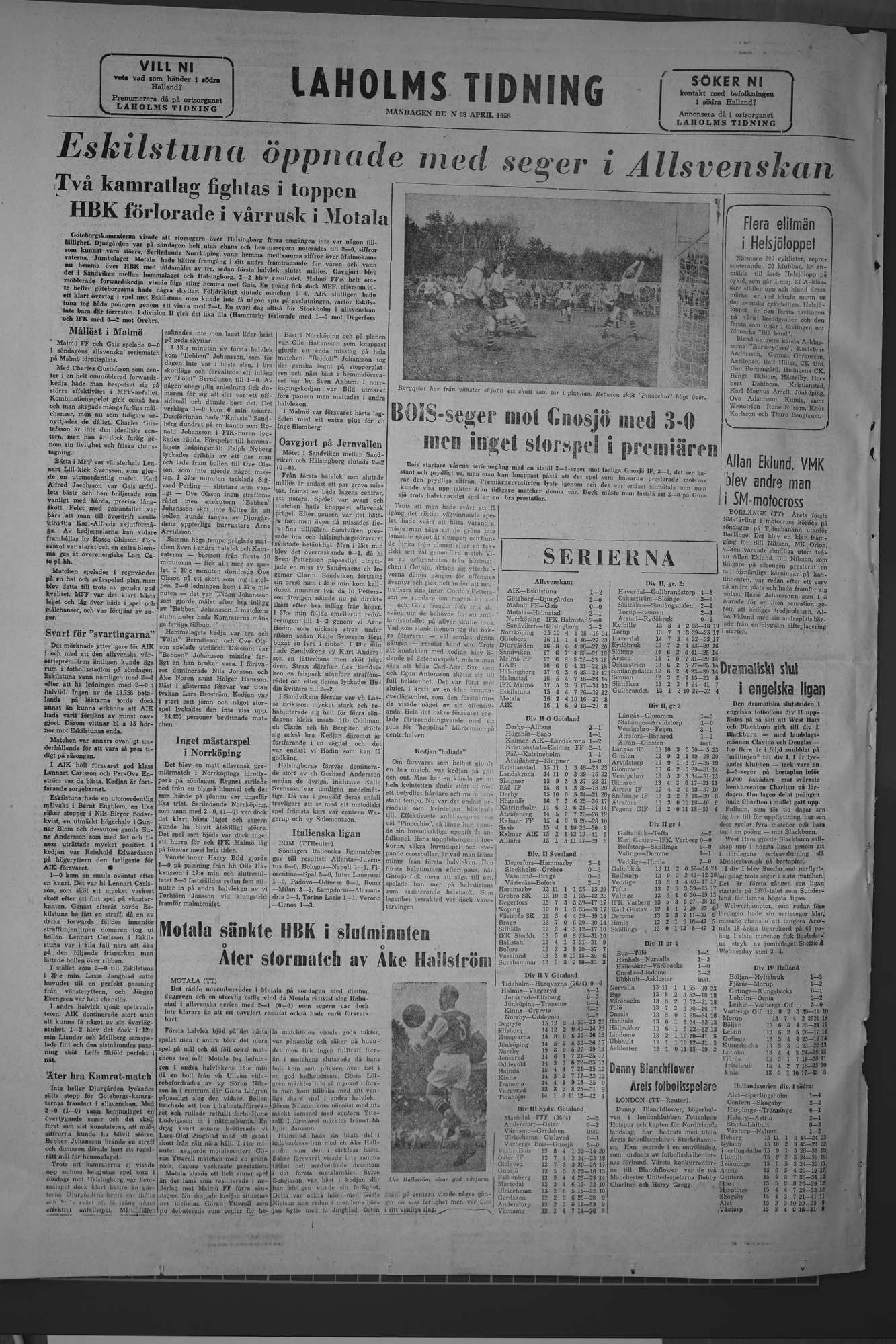 Laholms Tidning Måndag 28 april 1958, sida 8