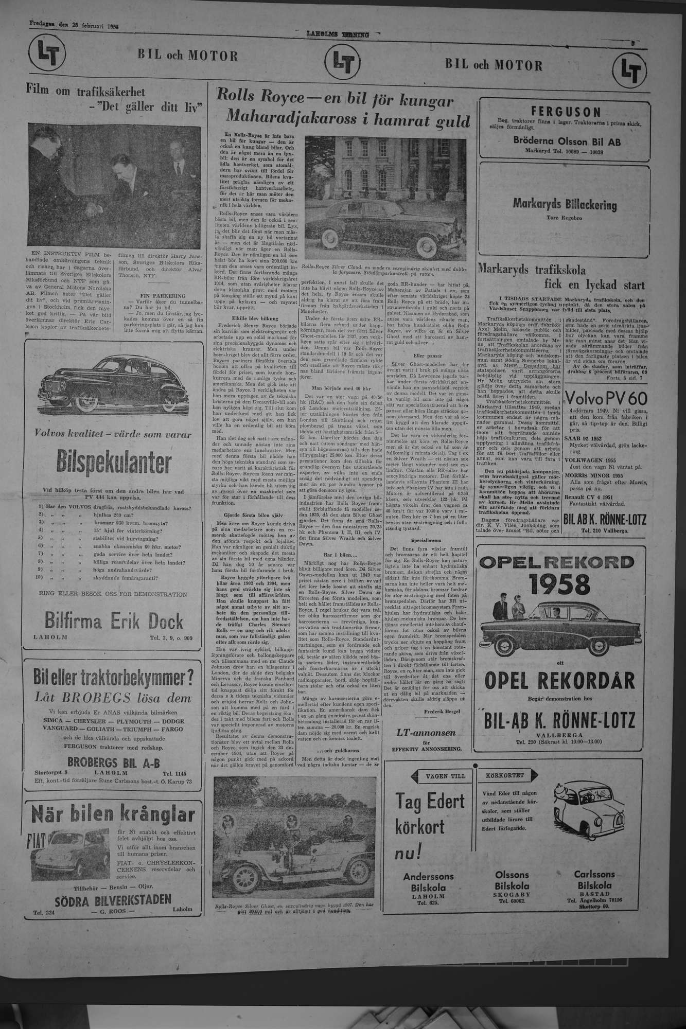 Laholms Tidning Fredag 28 februari 1958, sida 5