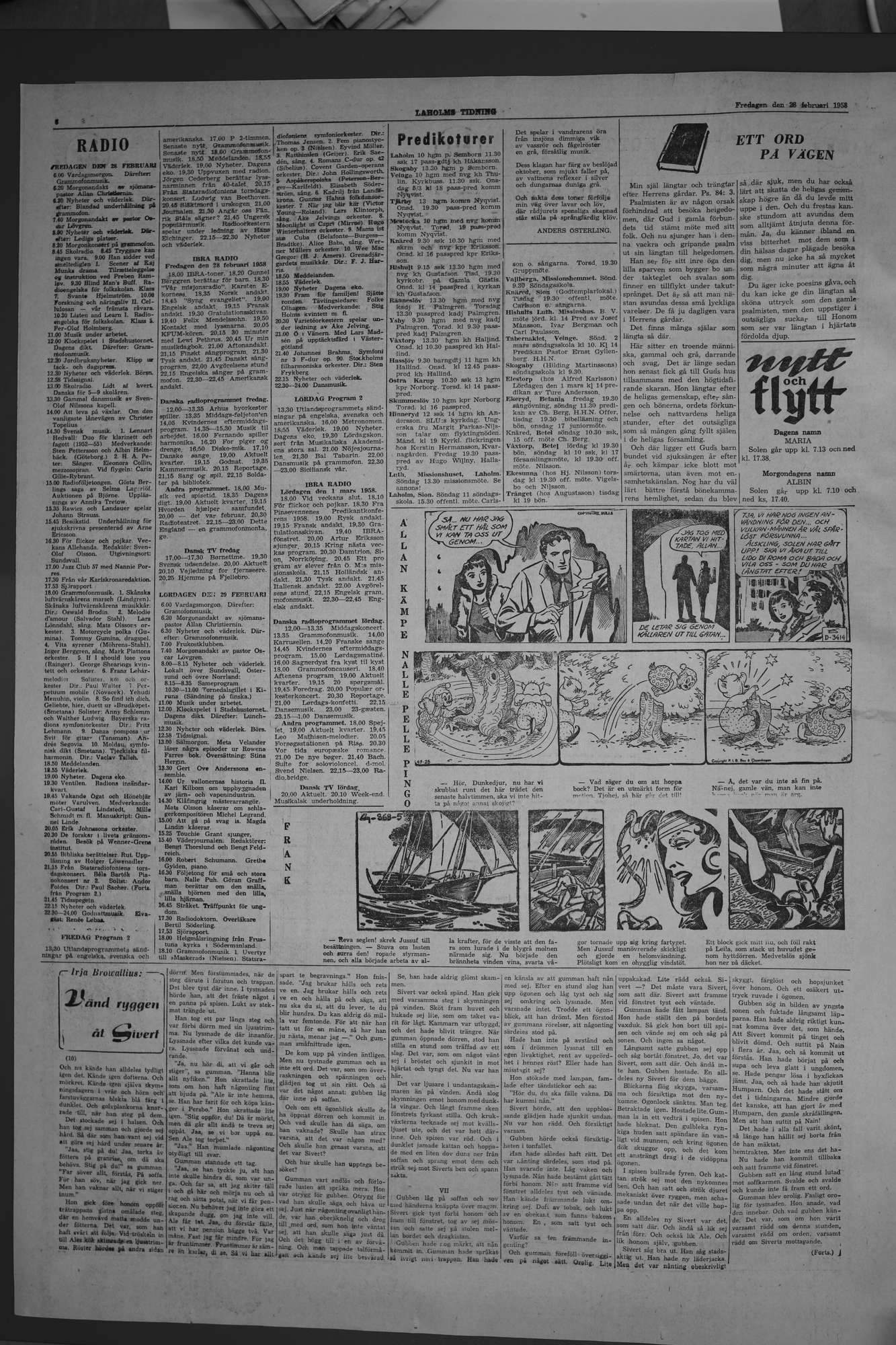 Laholms Tidning Fredag 28 februari 1958, sida 6
