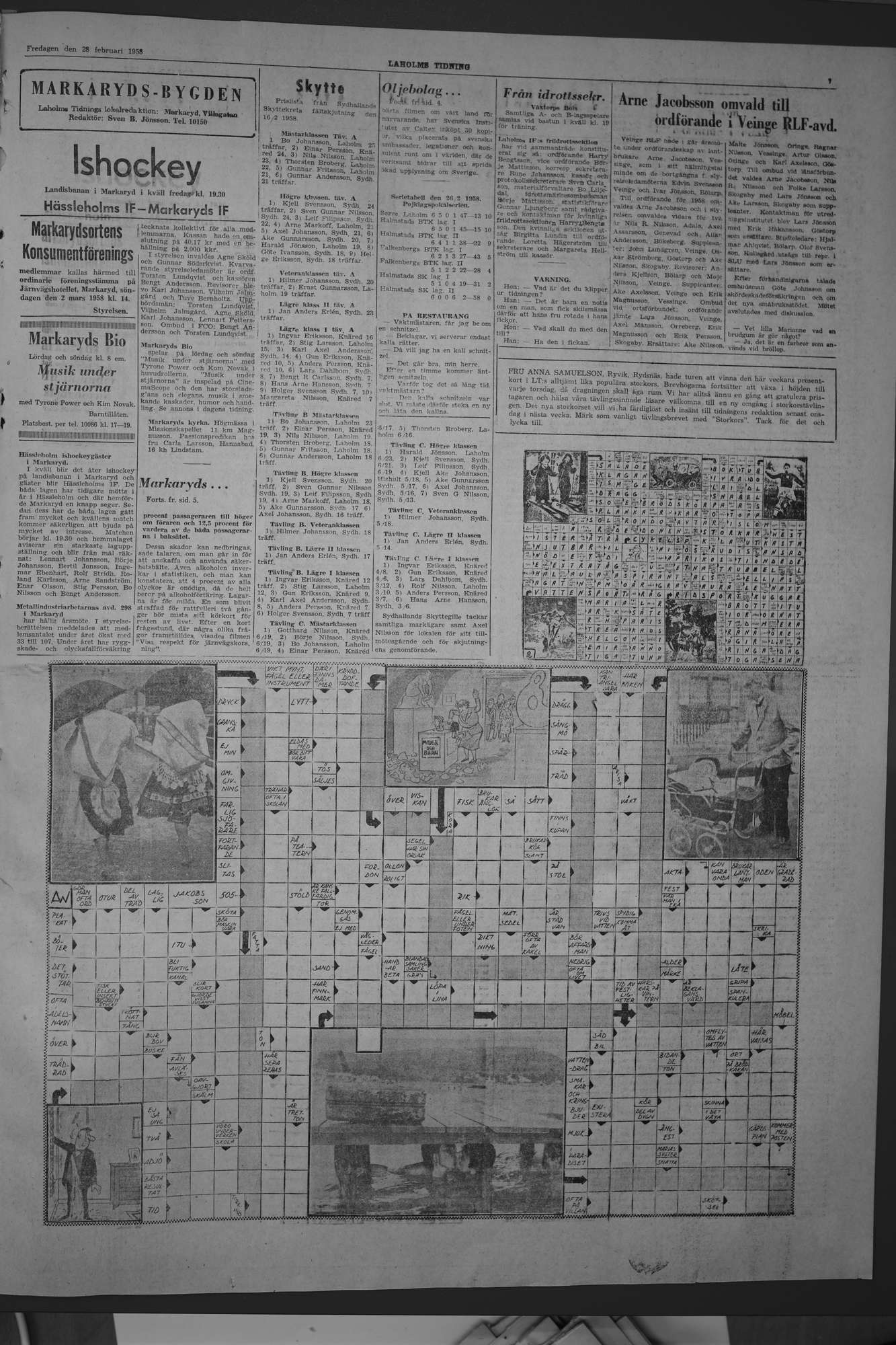 Laholms Tidning Fredag 28 februari 1958, sida 7