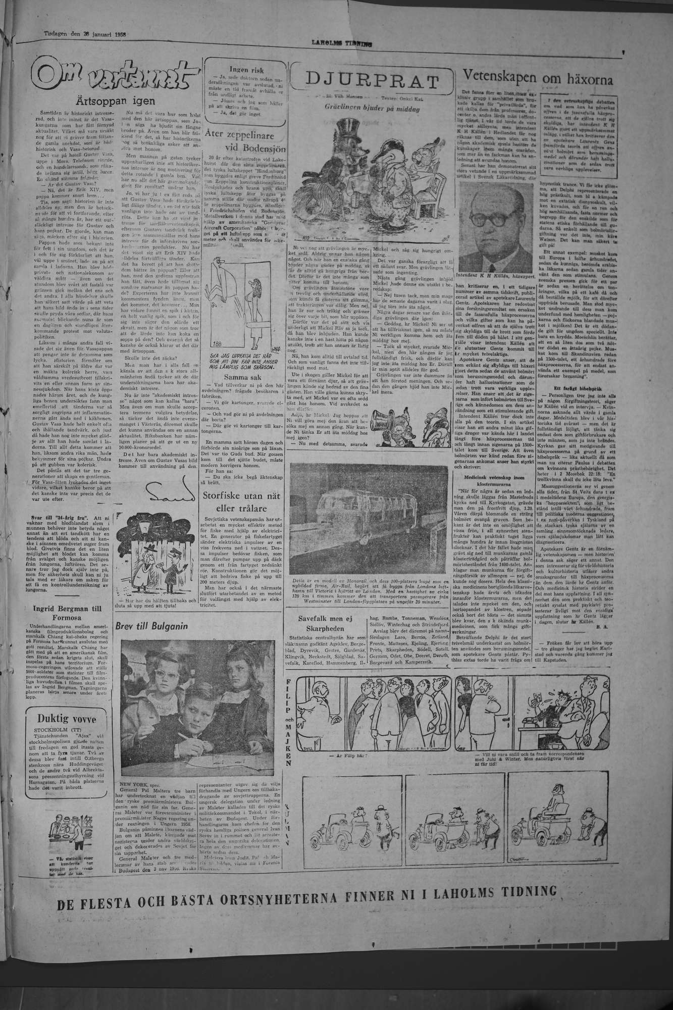 Laholms Tidning Tisdag 28 januari 1958, sida 7