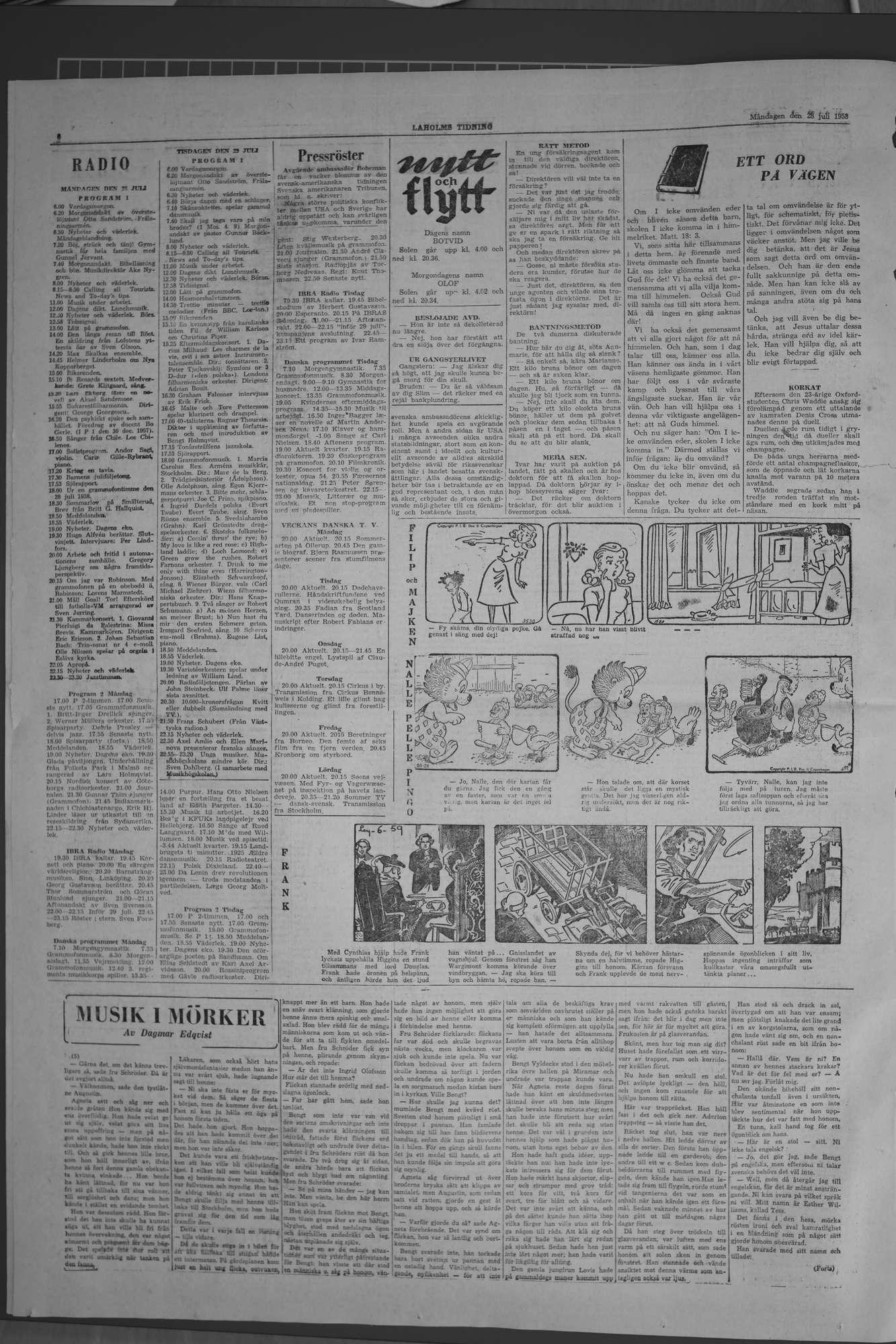 Laholms Tidning Måndag 28 juli 1958, sida 6