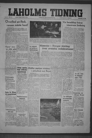 Förstasidan, Torsdag 20 januari 1949