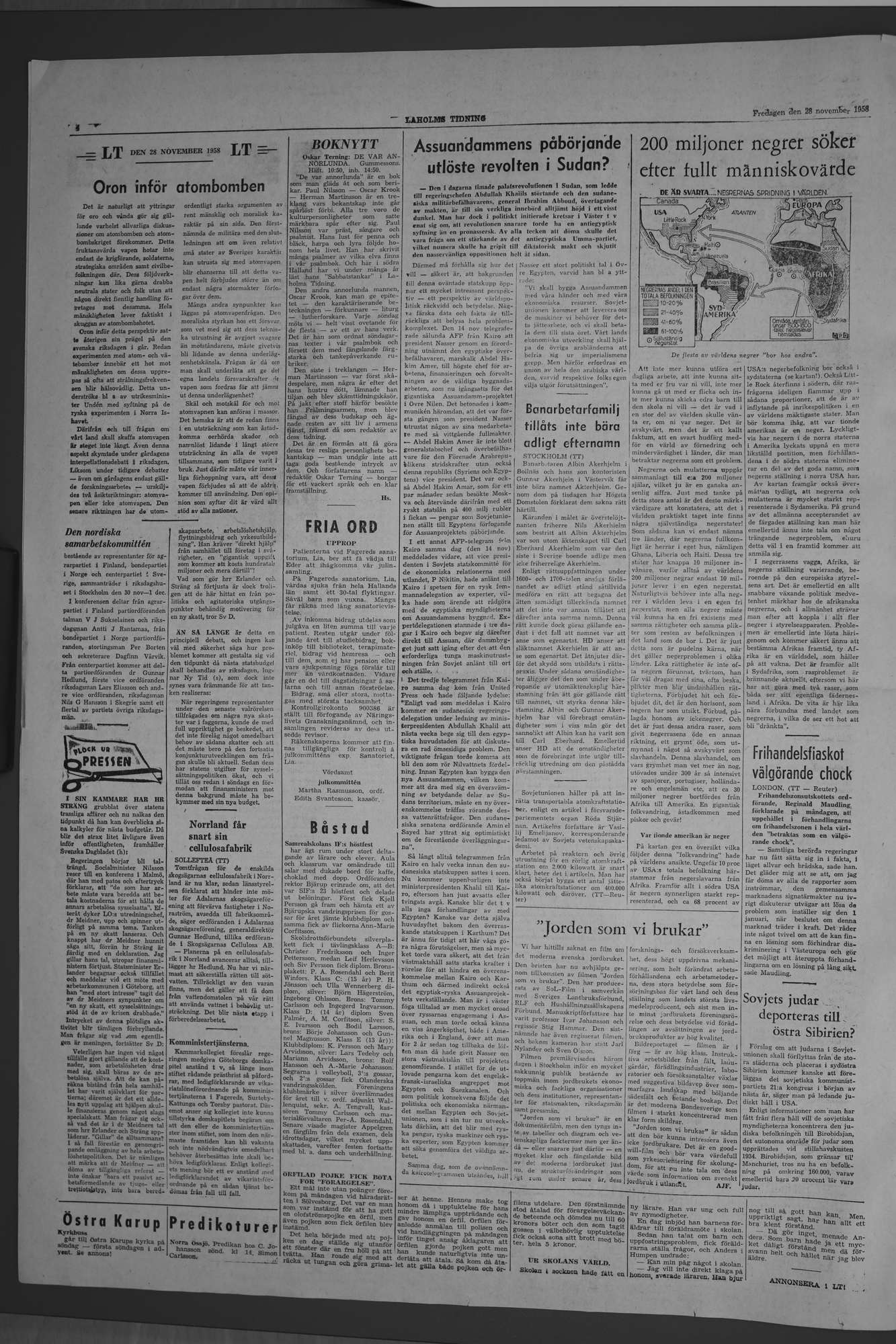 Laholms Tidning Fredag 28 november 1958, sida 4