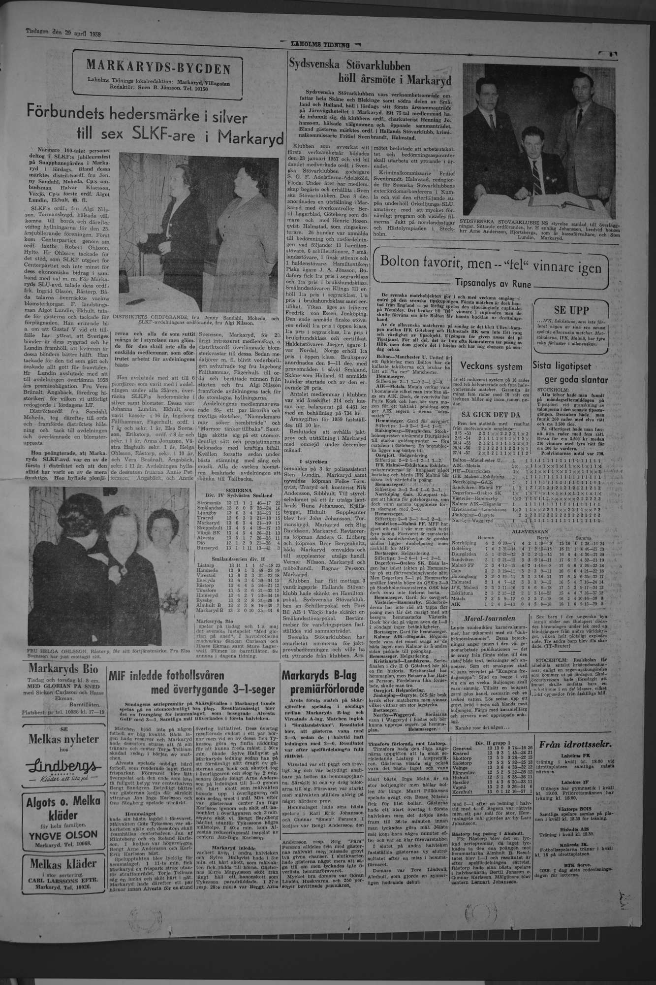 Laholms Tidning Tisdag 29 april 1958, sida 5
