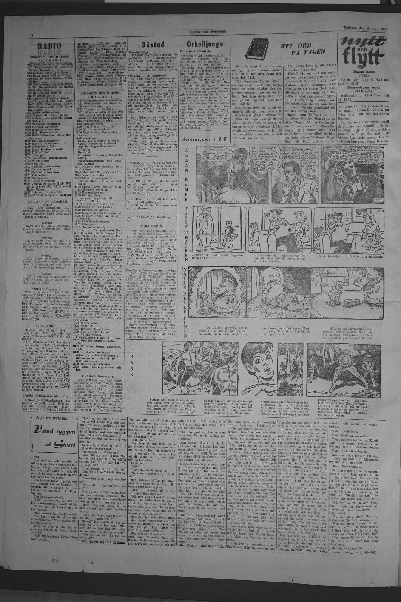 Laholms Tidning Tisdag 29 april 1958, sida 6