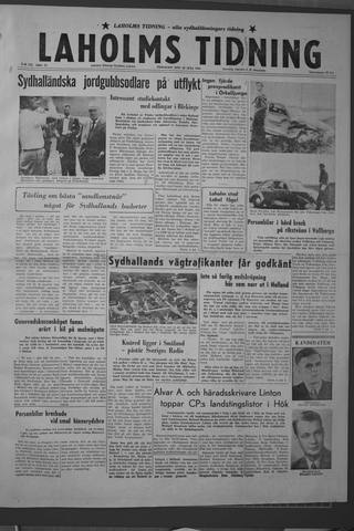 Förstasidan, Tisdag 29 juli 1958