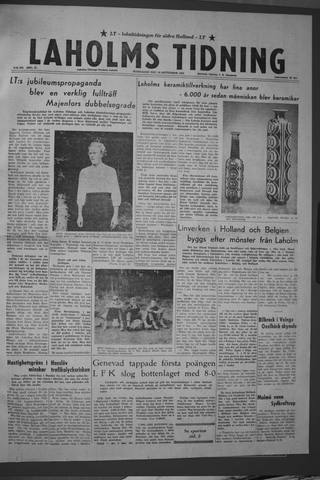 Förstasidan, Måndag 29 september 1958