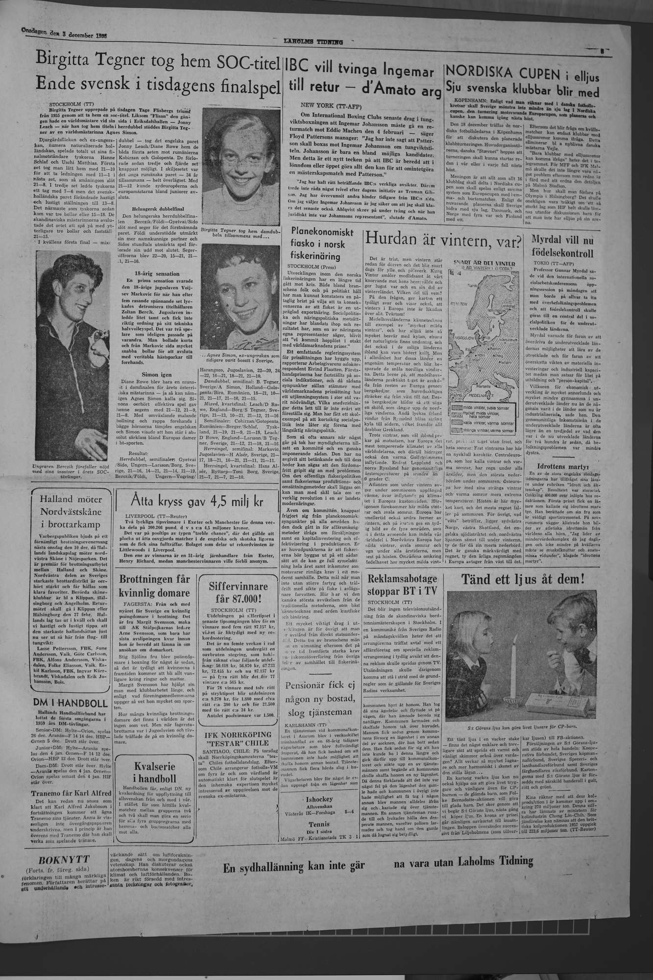 Laholms Tidning Onsdag 3 december 1958, sida 5