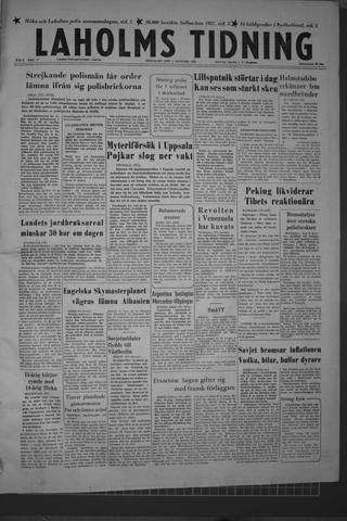 Förstasidan, Fredag 3 januari 1958
