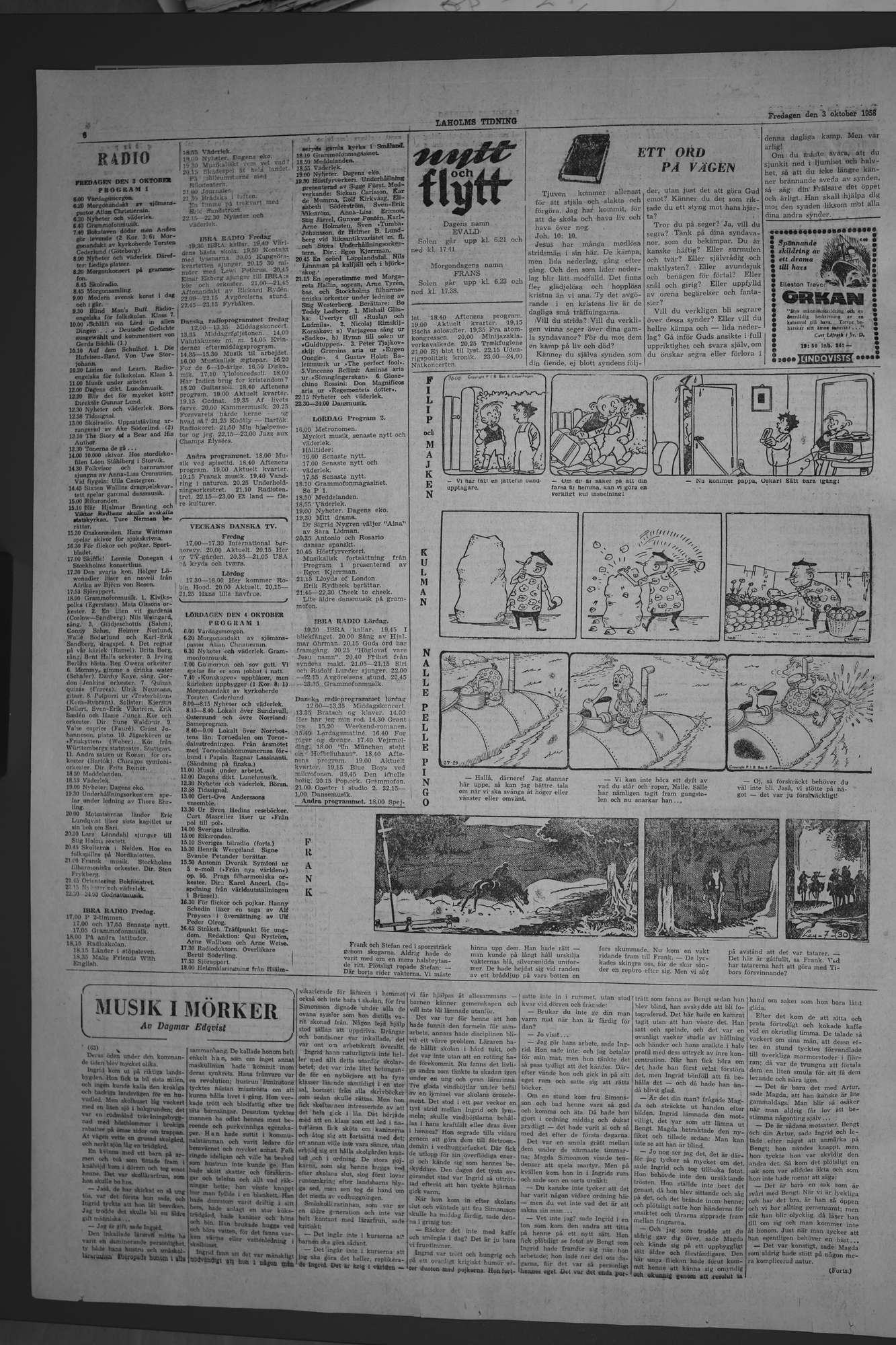 Laholms Tidning Fredag 3 oktober 1958, sida 6