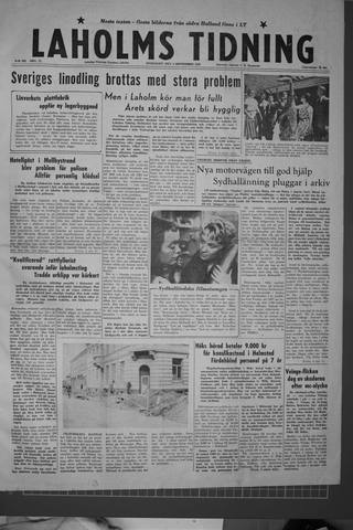 Förstasidan, Onsdag 3 september 1958