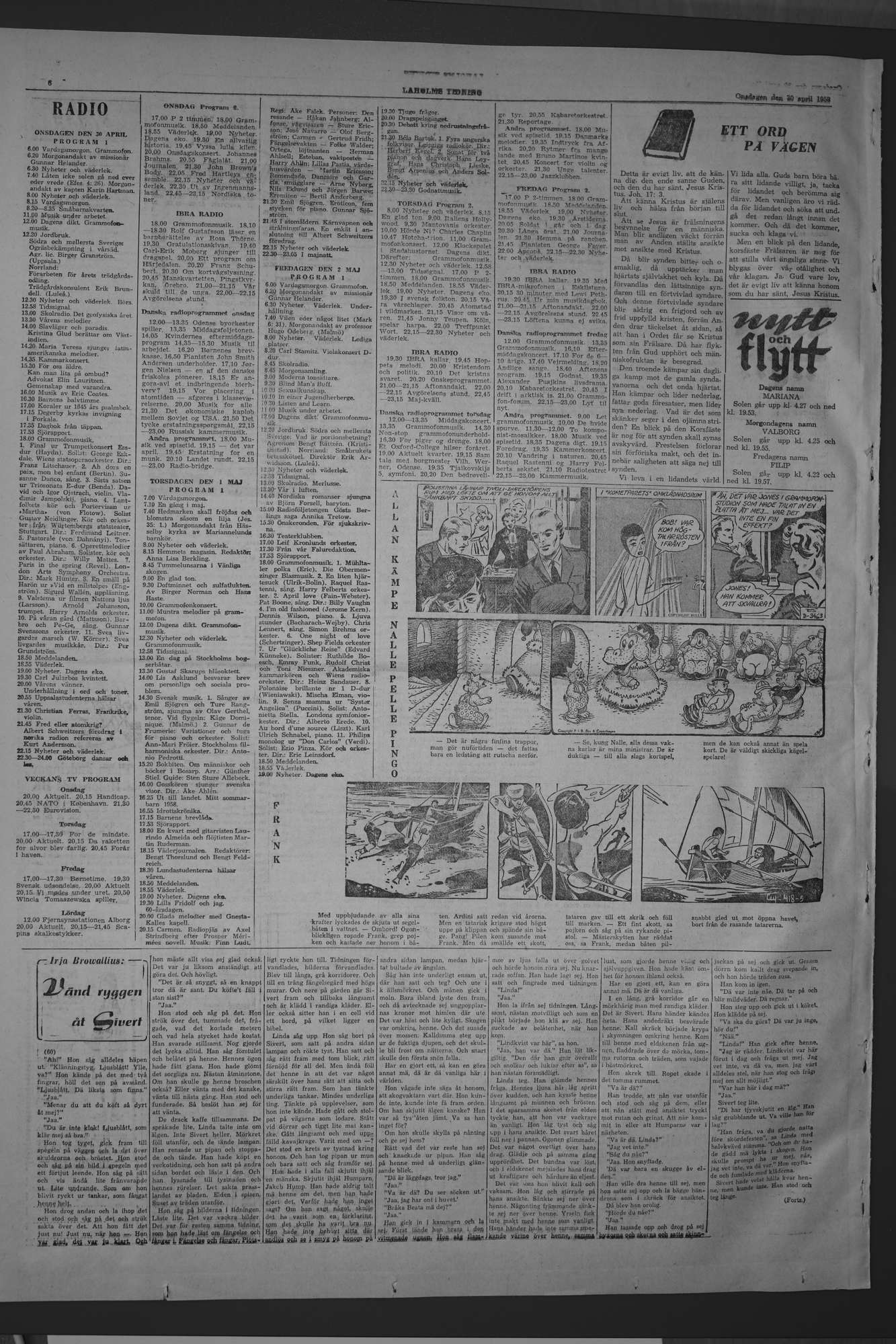 Laholms Tidning Onsdag 30 april 1958, sida 6