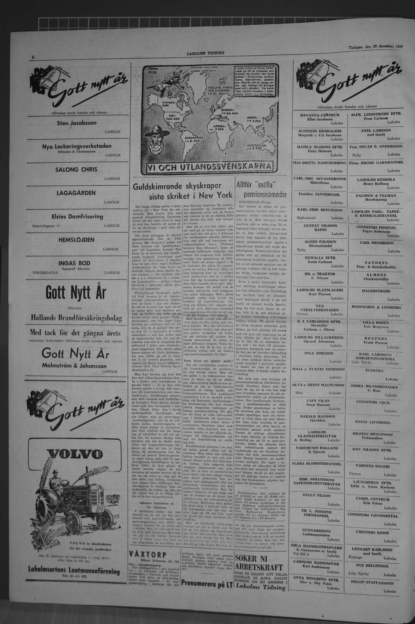 Laholms Tidning Tisdag 30 december 1958, sida 4
