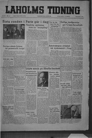 Förstasidan, Måndag 20 juni 1949