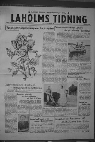 Förstasidan, Onsdag 30 juli 1958