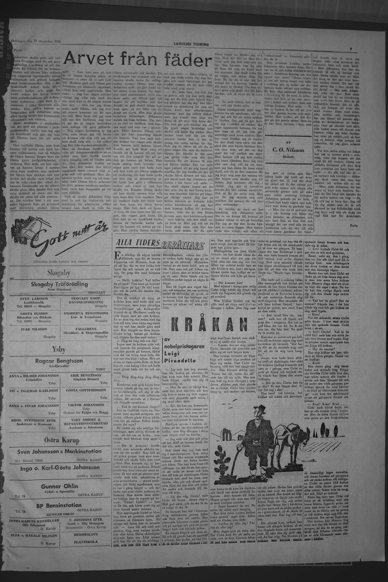 Laholms Tidning Onsdag 31 december 1958, sida 7
