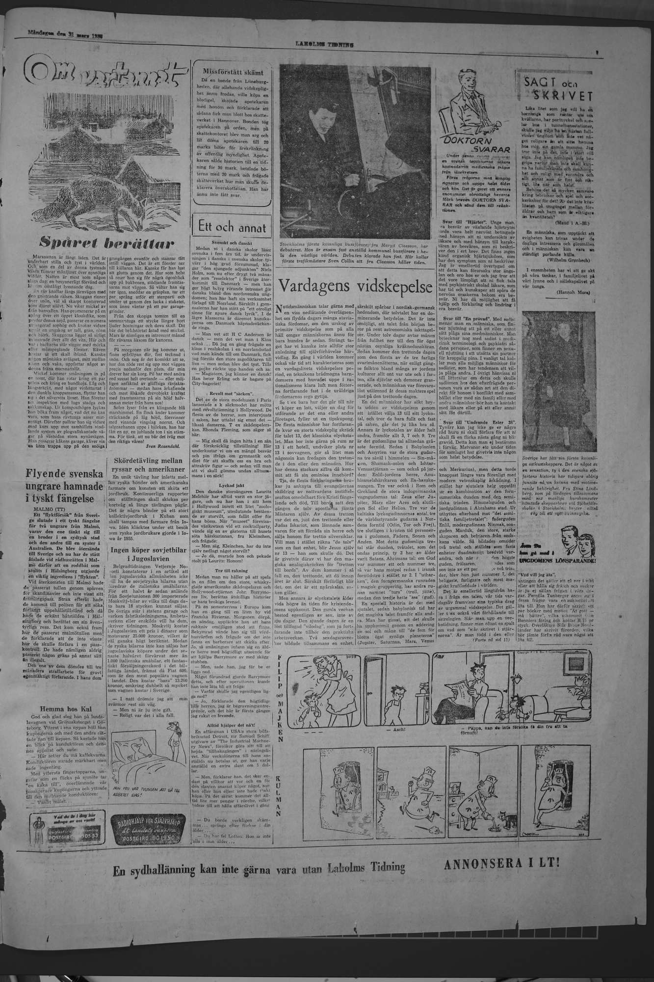 Laholms Tidning Måndag 31 mars 1958, sida 7
