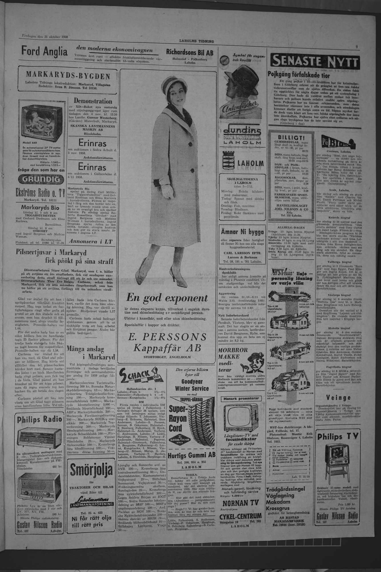 Laholms Tidning Fredag 31 oktober 1958, sida 3