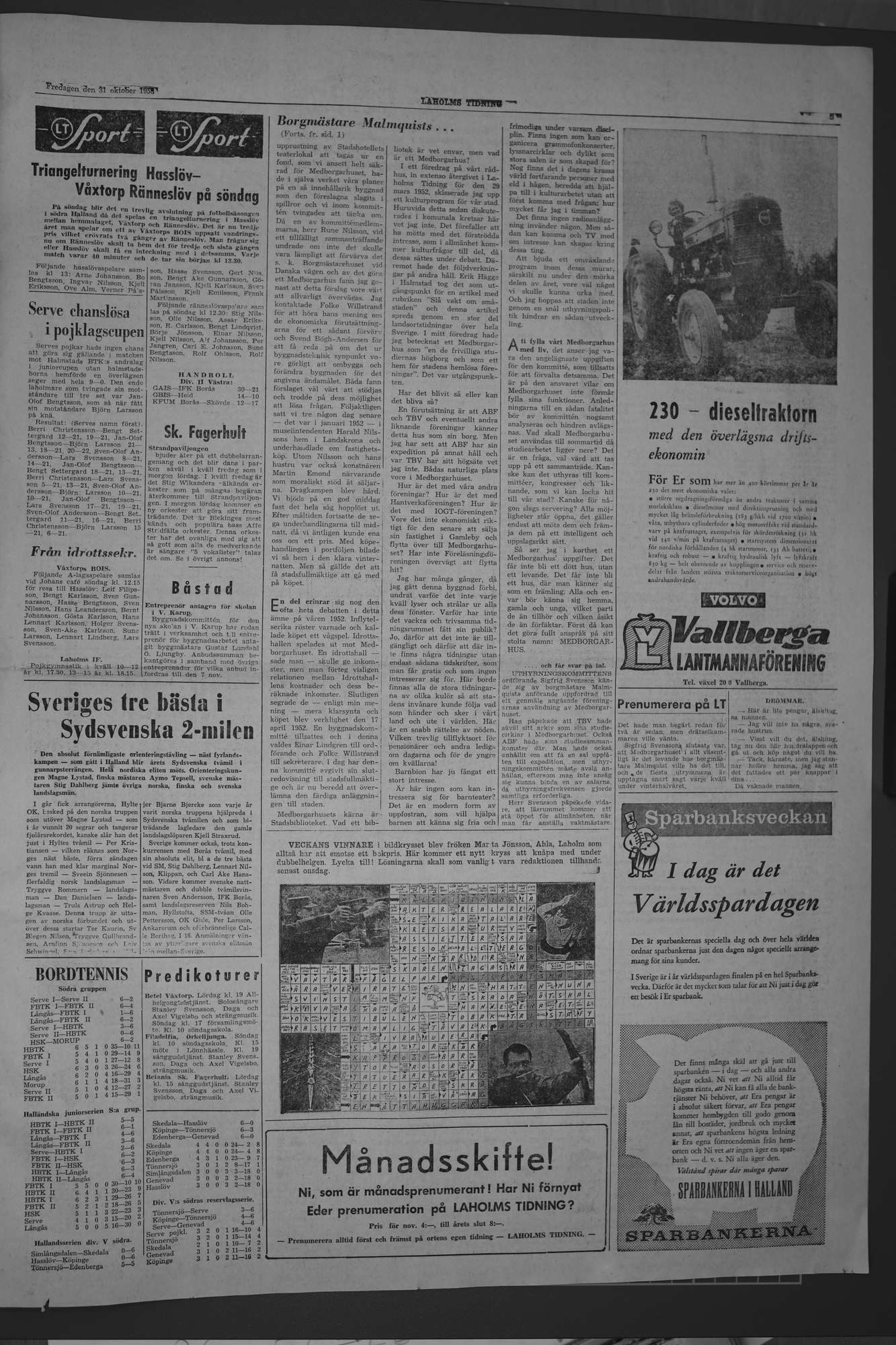 Laholms Tidning Fredag 31 oktober 1958, sida 5