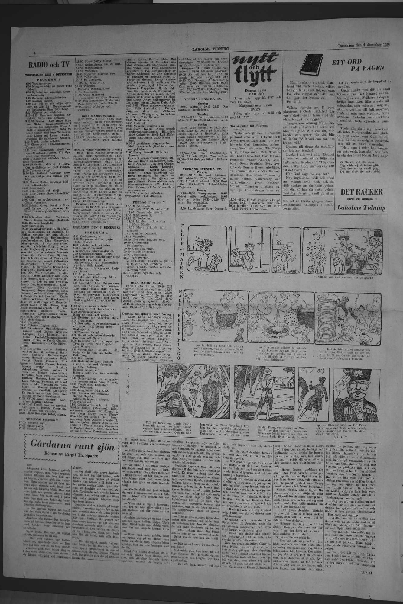 Laholms Tidning Torsdag 4 december 1958, sida 6