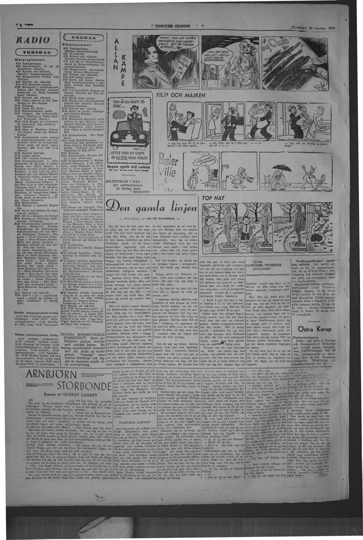 Laholms Tidning Torsdag 20 oktober 1949, sida 6
