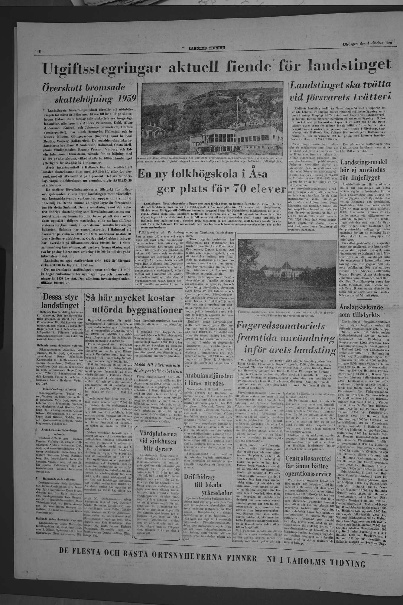 Laholms Tidning Lördag 4 oktober 1958, sida 4