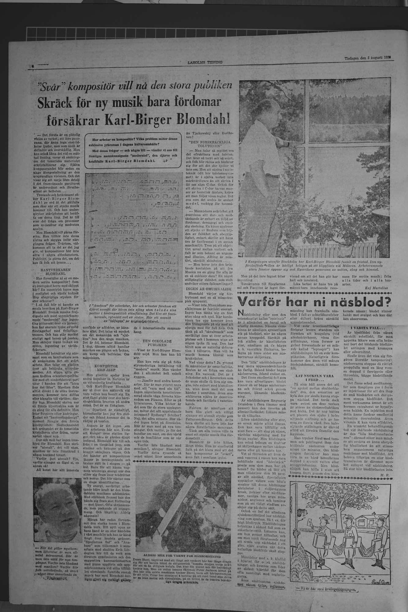 Laholms Tidning Tisdag 5 augusti 1958, sida 4