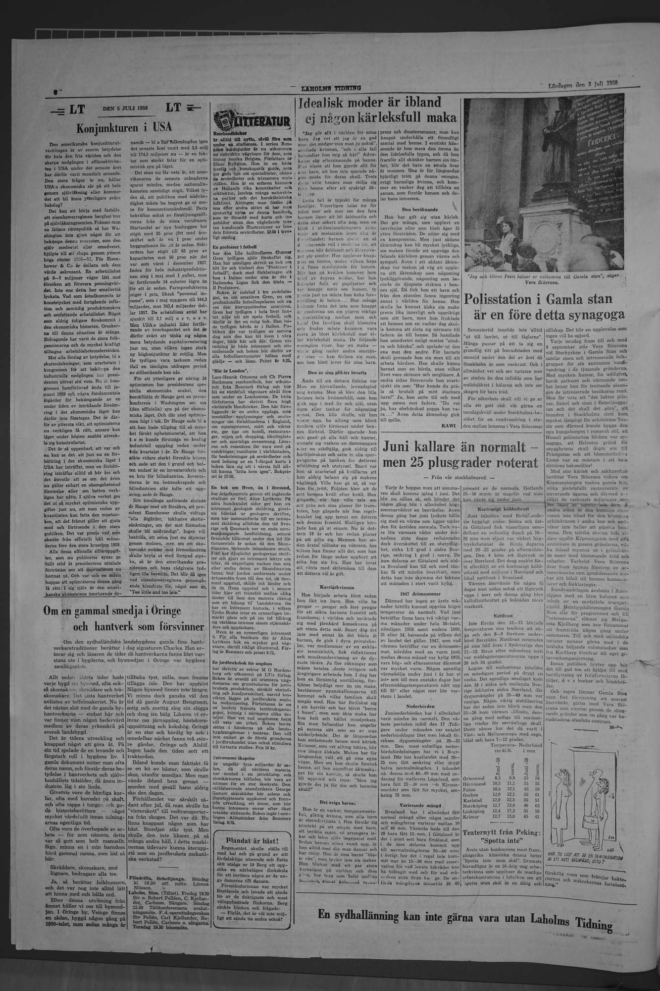 Laholms Tidning Lördag 5 juli 1958, sida 4