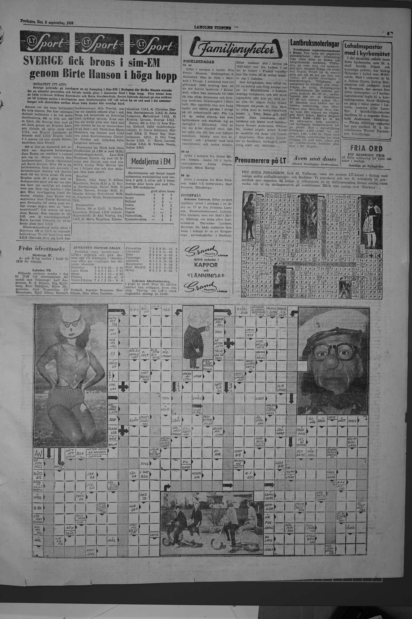 Laholms Tidning Fredag 5 september 1958, sida 5