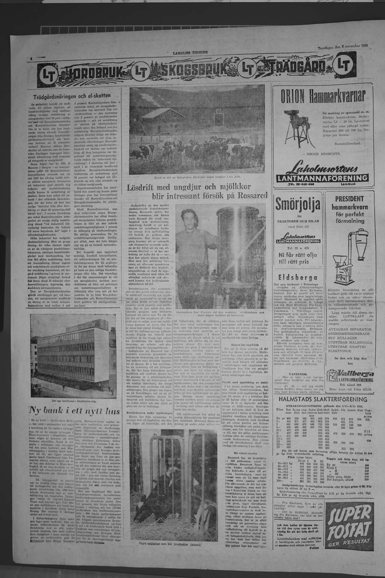 Laholms Tidning Torsdag 6 november 1958, sida 4