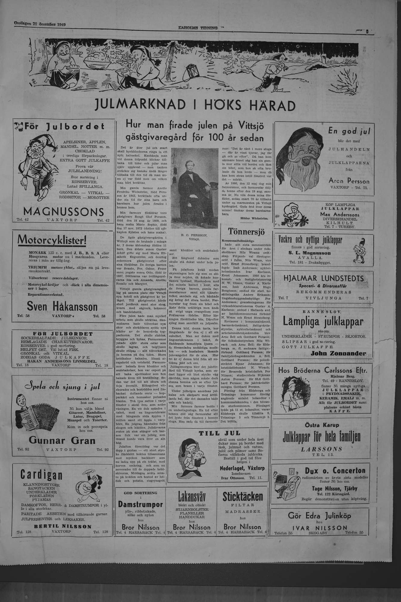 Laholms Tidning Onsdag 21 december 1949, sida 5