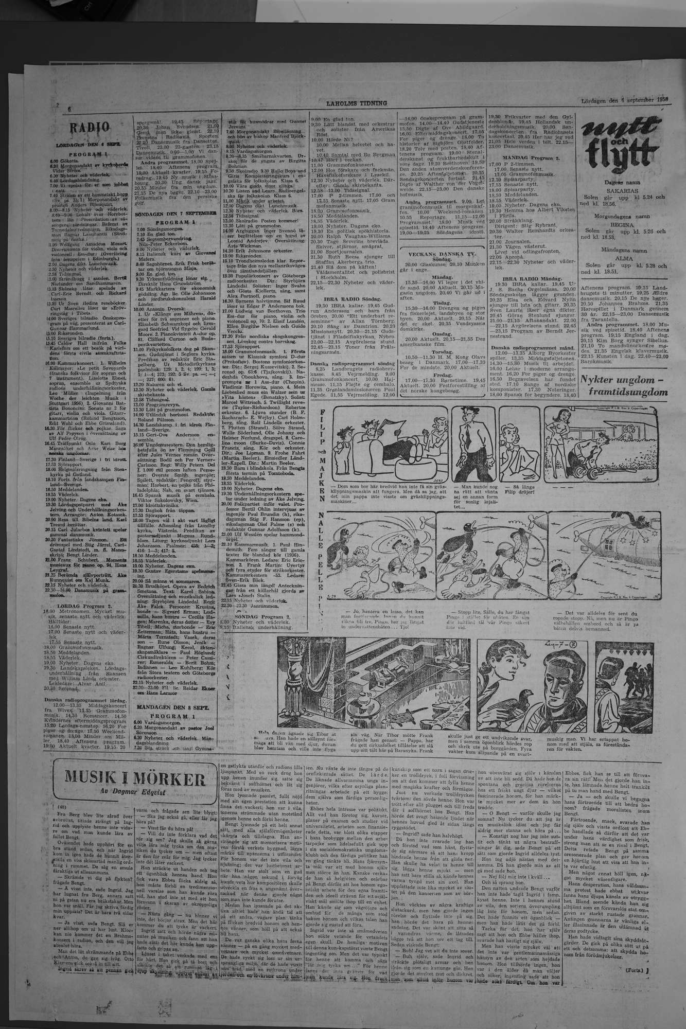 Laholms Tidning Lördag 6 september 1958, sida 6