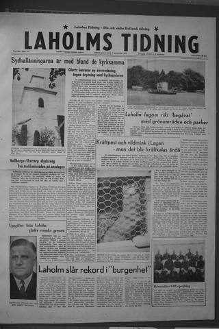 Förstasidan, Torsdag 7 augusti 1958