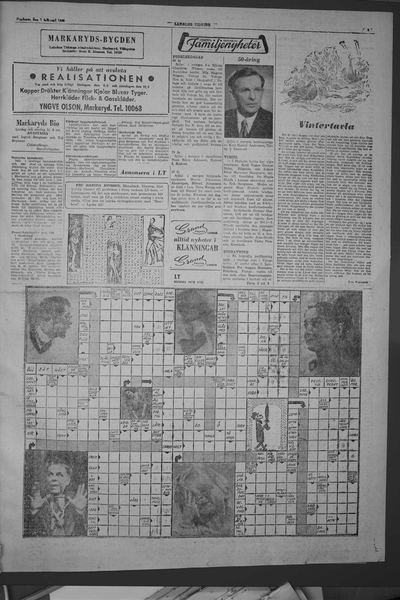 Laholms Tidning Fredag 7 februari 1958, sida 5