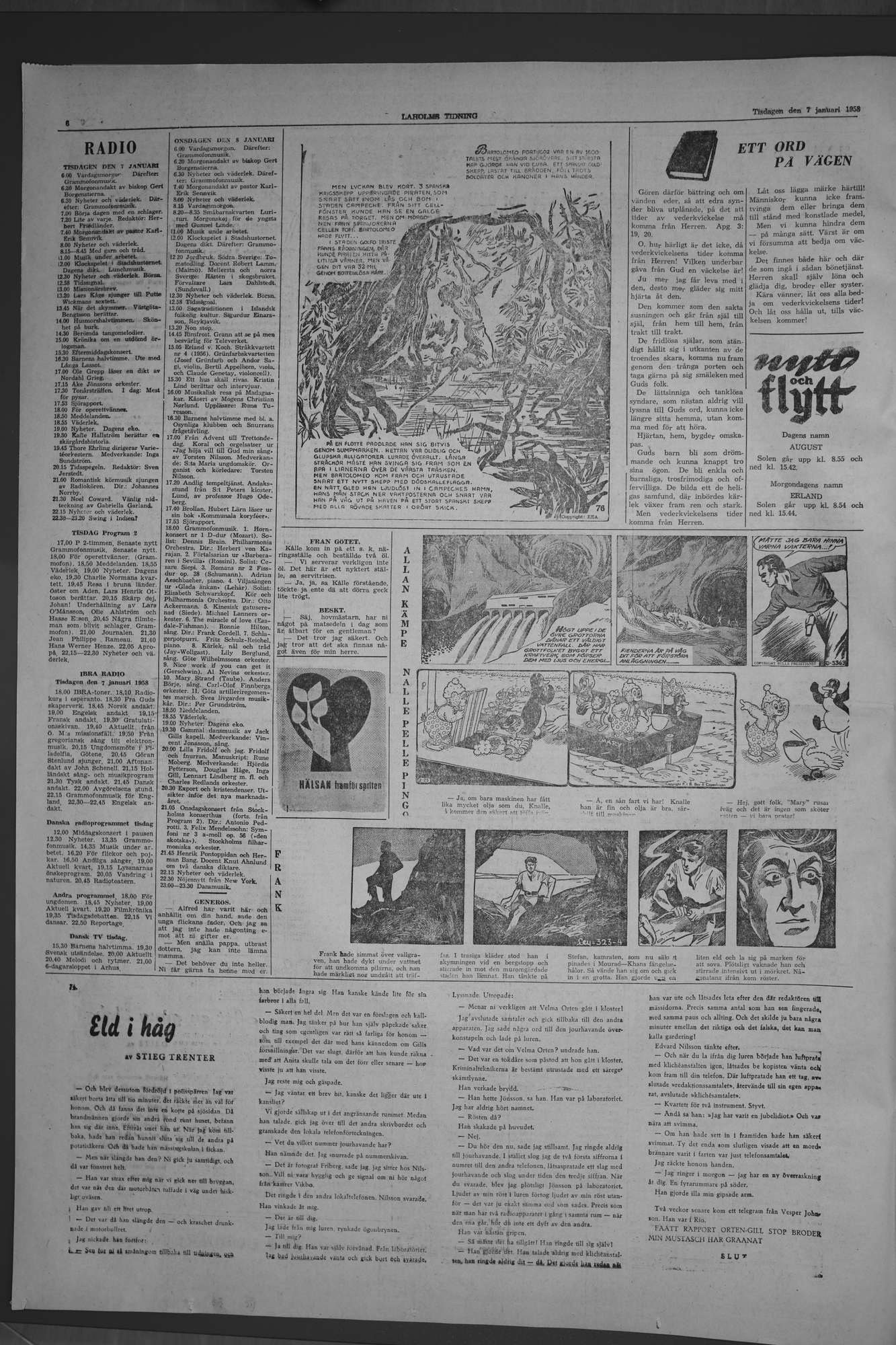 Laholms Tidning Tisdag 7 januari 1958, sida 6