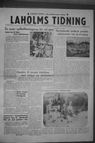 Förstasidan, Måndag 7 juli 1958