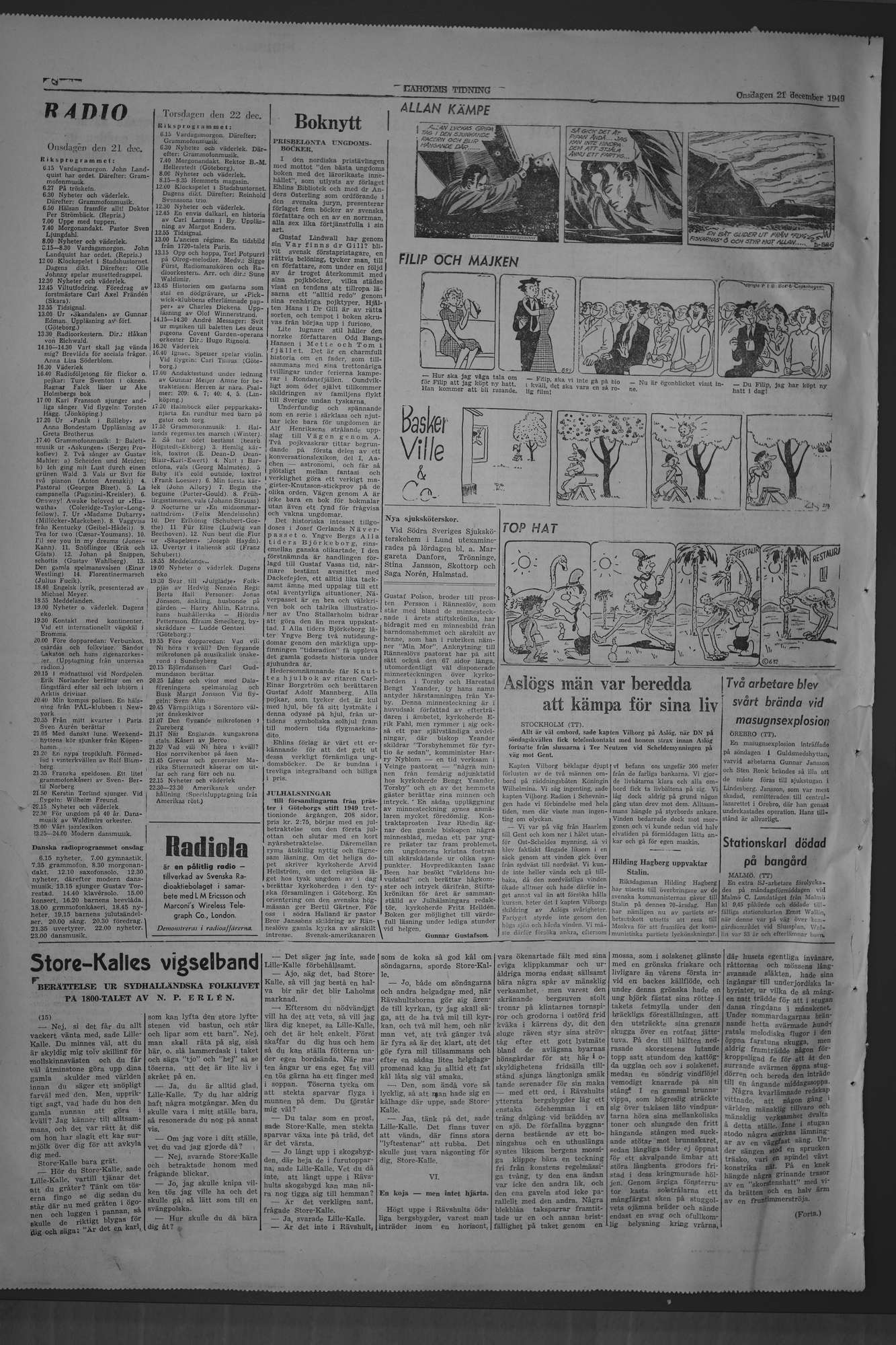 Laholms Tidning Onsdag 21 december 1949, sida 8