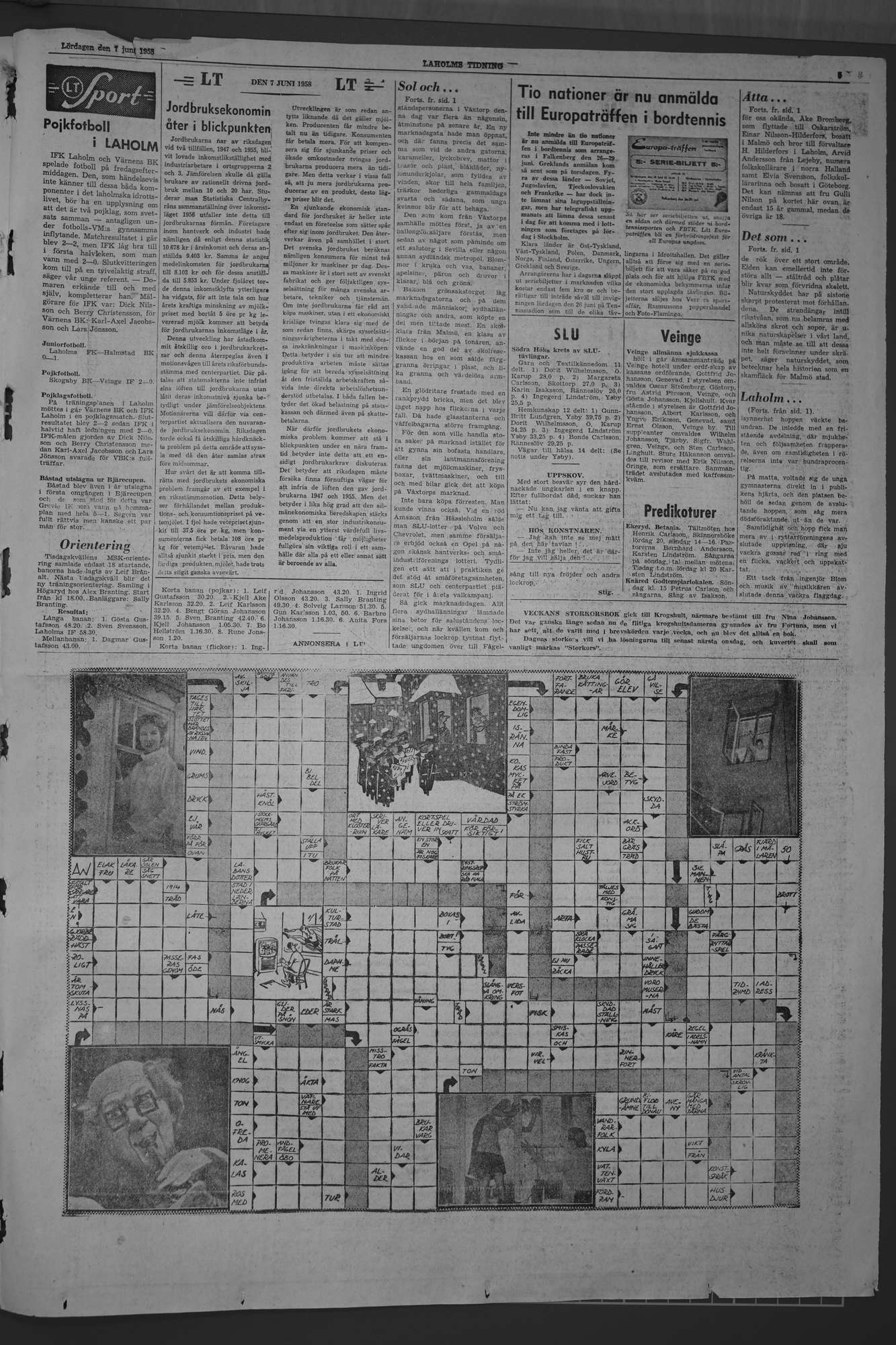 Laholms Tidning Lördag 7 juni 1958, sida 4