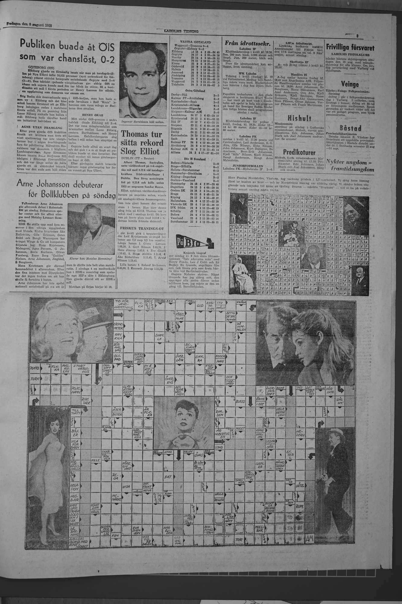 Laholms Tidning Fredag 8 augusti 1958, sida 5