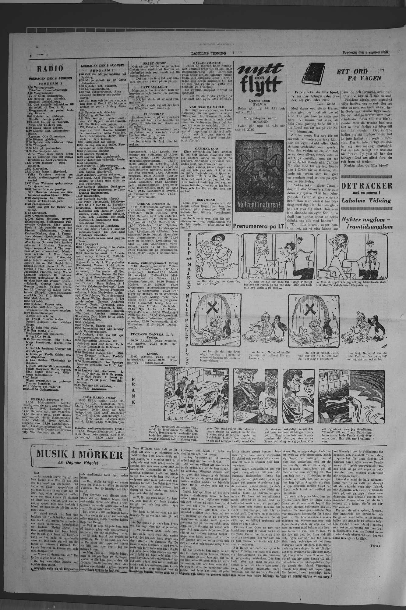 Laholms Tidning Fredag 8 augusti 1958, sida 6