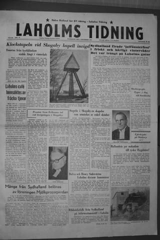 Förstasidan, Måndag 8 december 1958