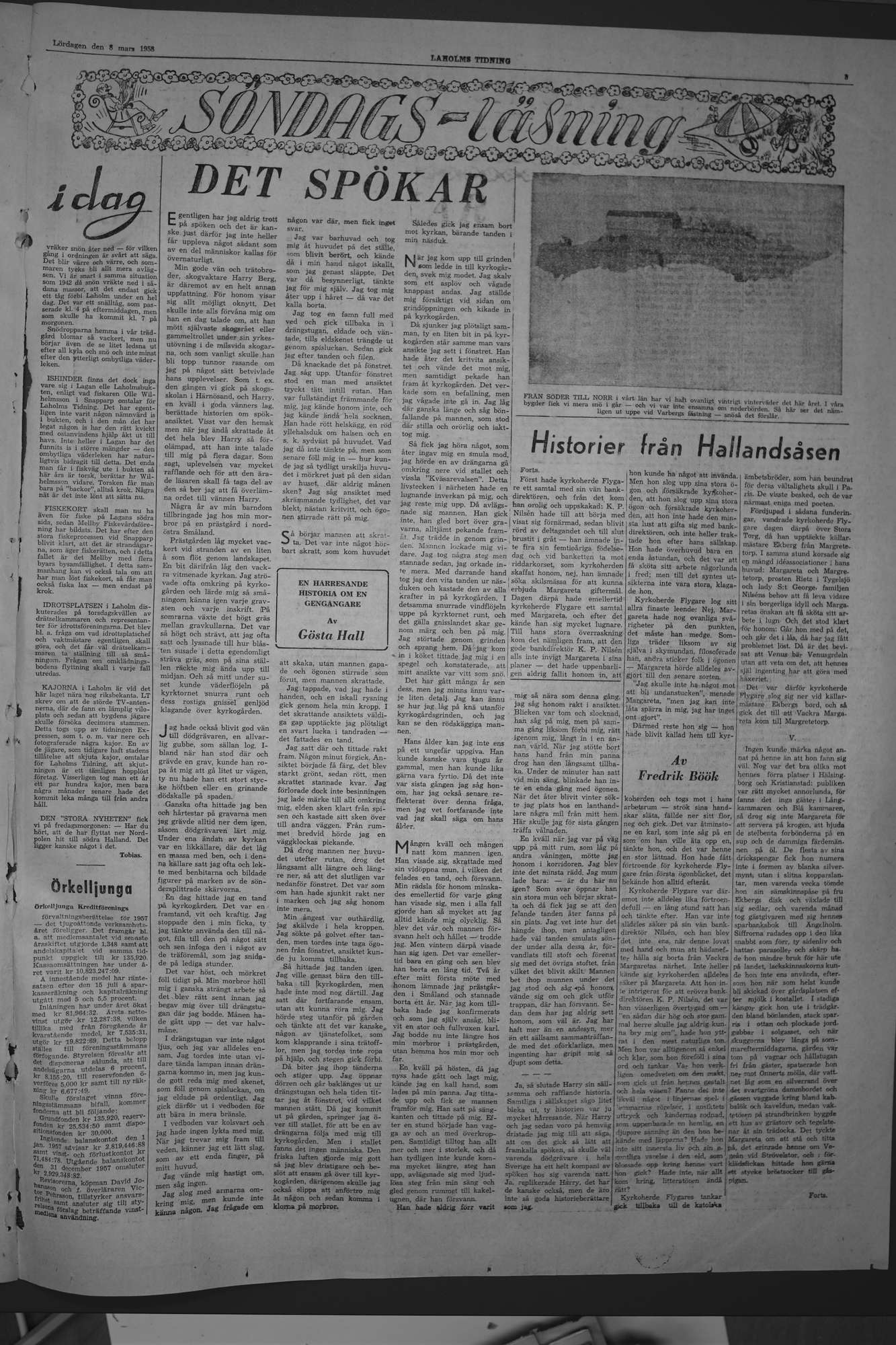 Laholms Tidning Lördag 8 mars 1958, sida 7