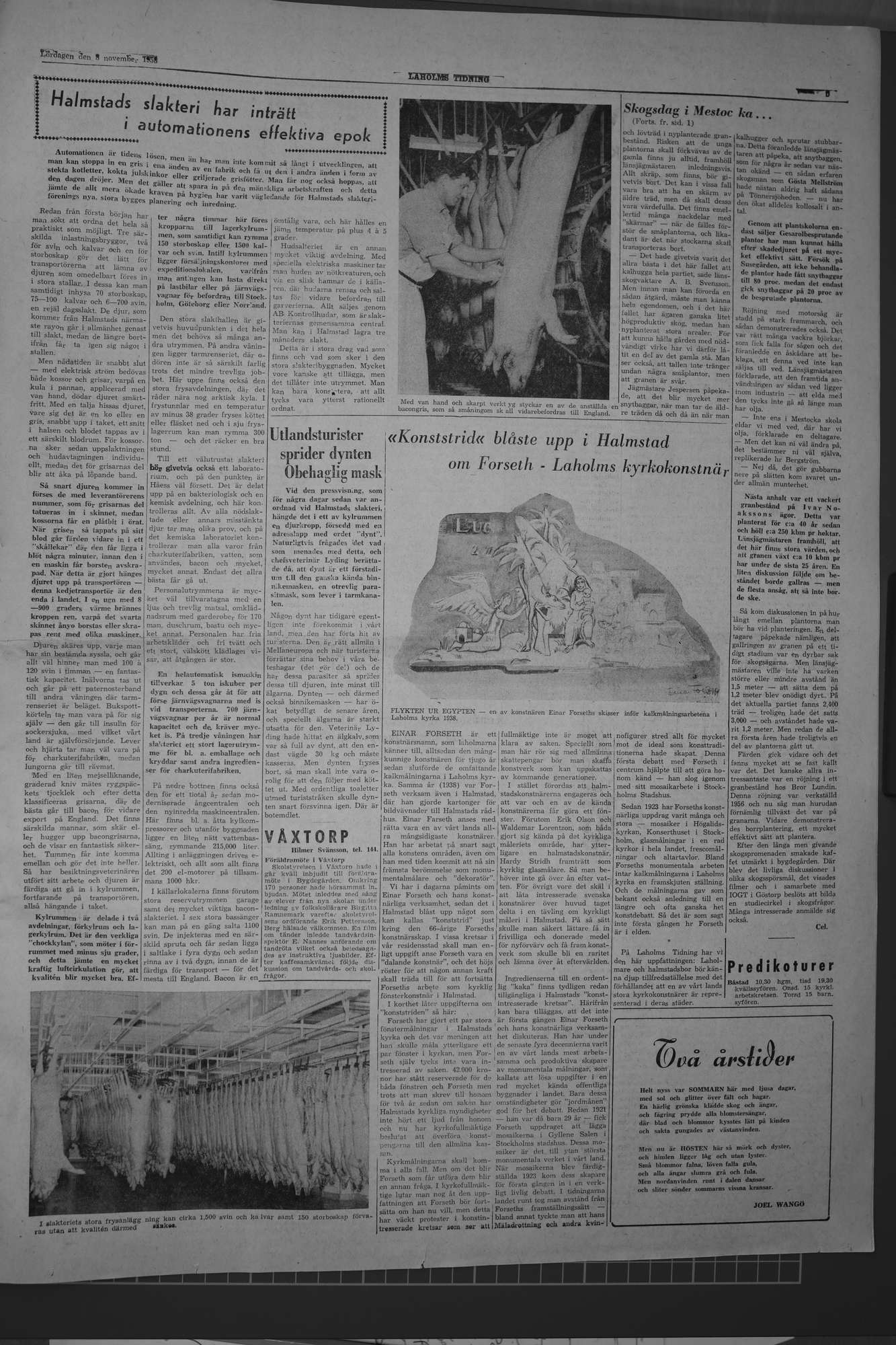 Laholms Tidning Lördag 8 november 1958, sida 5