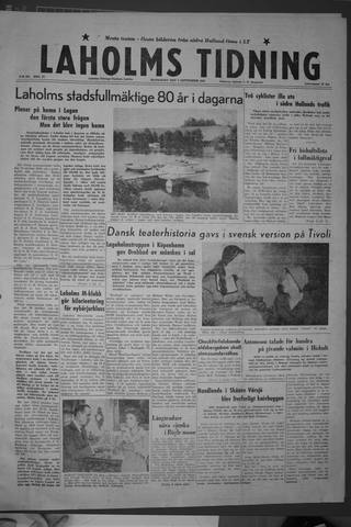 Förstasidan, Måndag 8 september 1958
