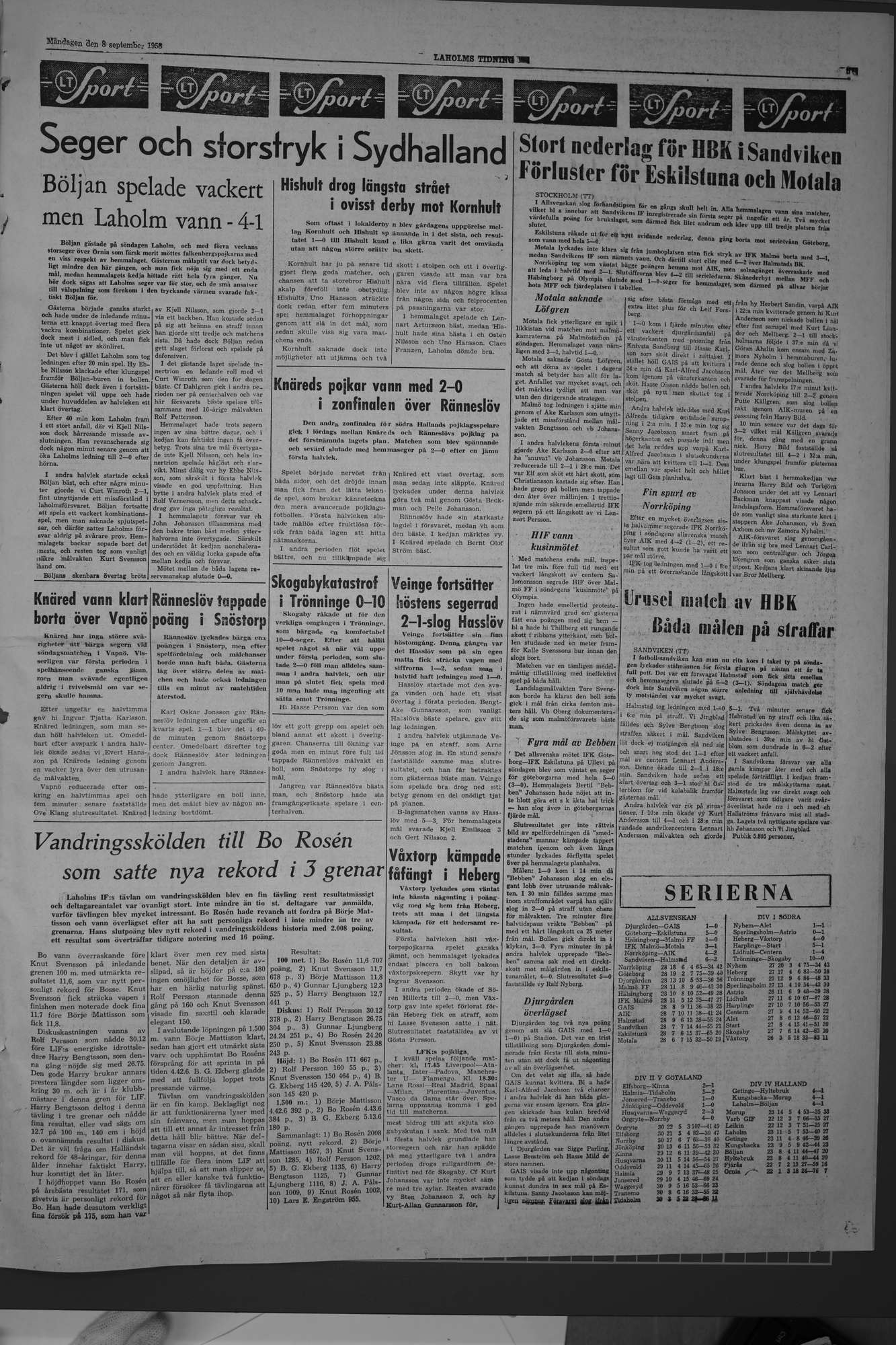 Laholms Tidning Måndag 8 september 1958, sida 5