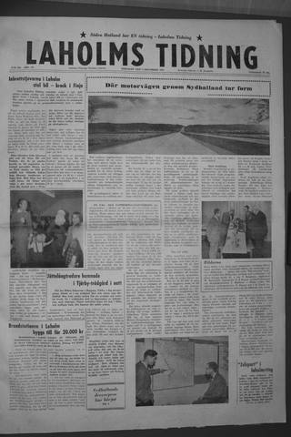 Förstasidan, Tisdag 9 december 1958