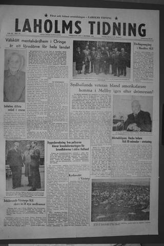 Förstasidan, Torsdag 9 oktober 1958