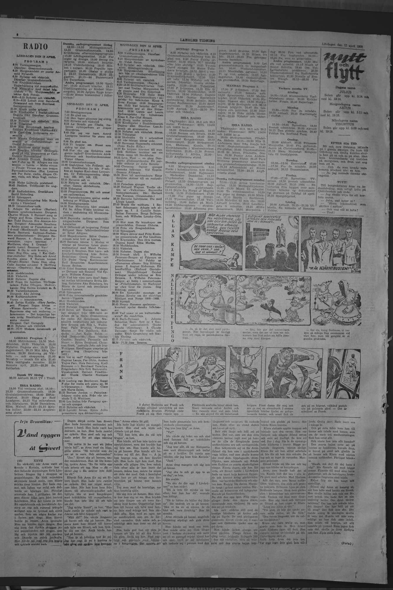 Laholms Tidning Lördag 12 april 1958, sida 6
