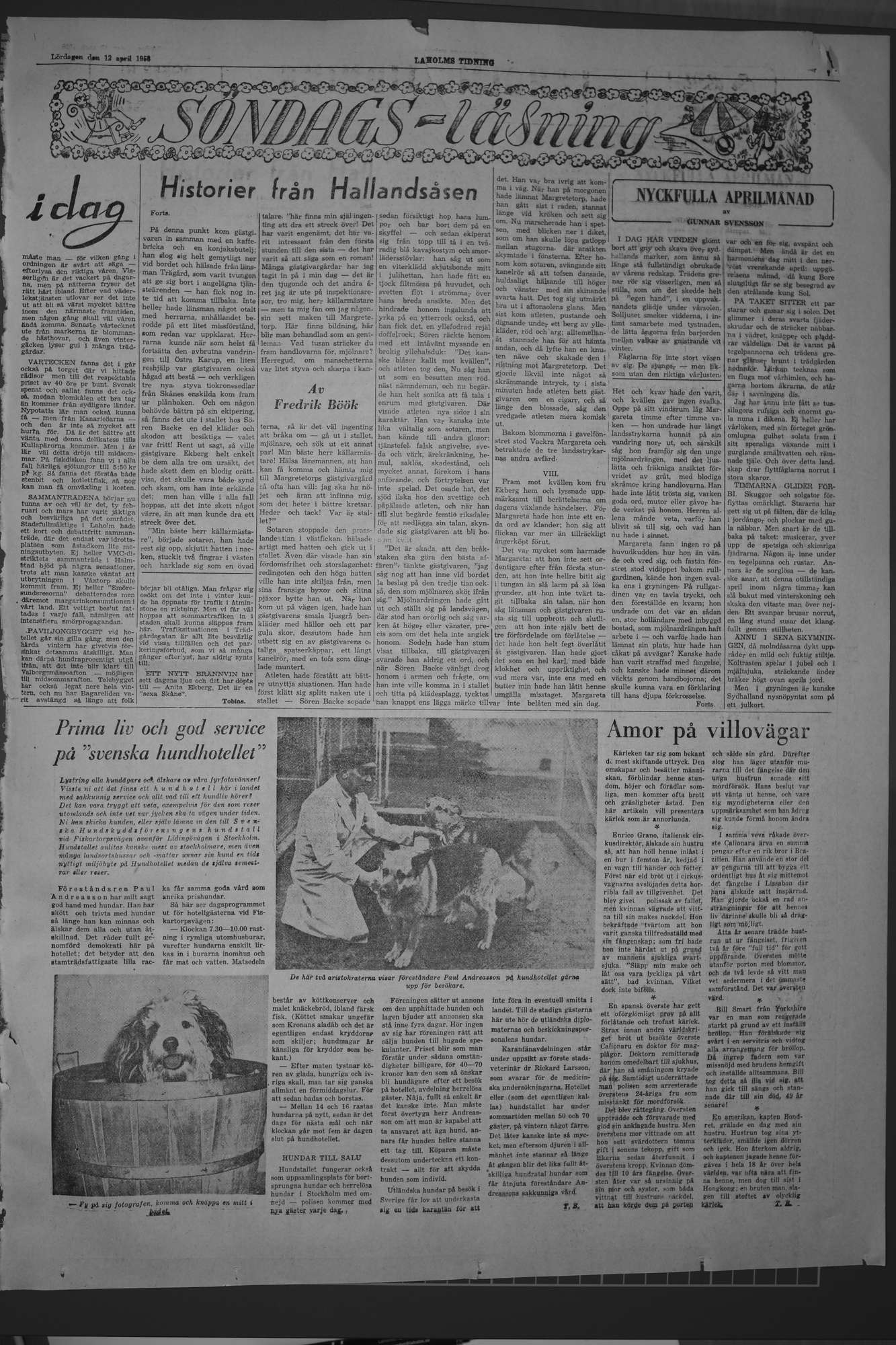 Laholms Tidning Lördag 12 april 1958, sida 7